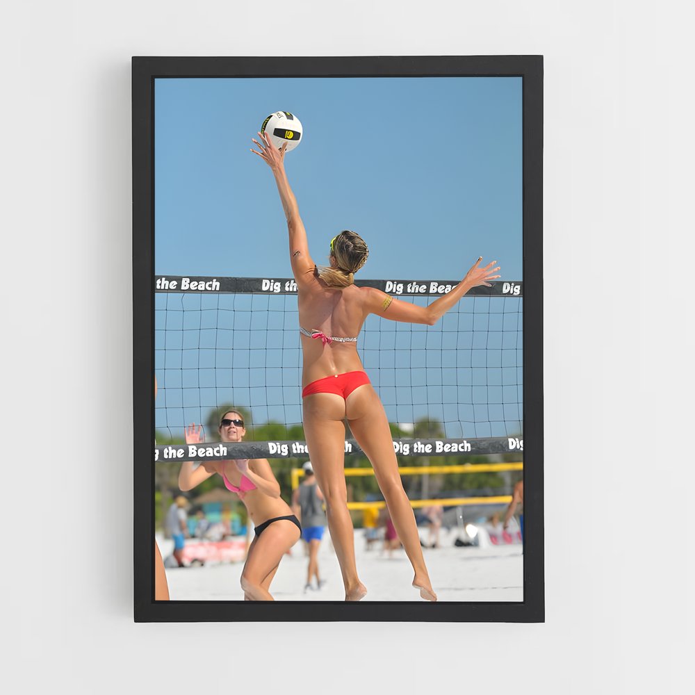 Poster Beach Volleyball Fever – affiche Beach-volley (vue 2)